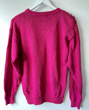 Load image into Gallery viewer, Raspberry pink vintage 1980s sequin jumper M