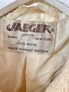 Cream wool vintage ladies Jaeger belted jacket Medium M
