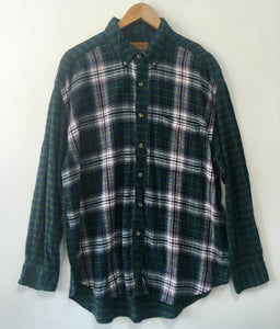 Green check St Johns Bay flannel shirt 