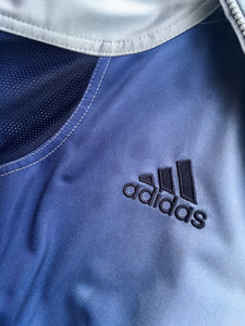 Noughties Adidas track jacket with 3 stripe sleeve and unusual design L