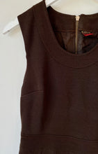 Load image into Gallery viewer, Neat brown fitted sleeveless vintage 1960s or 1970s dress from Blickles International M