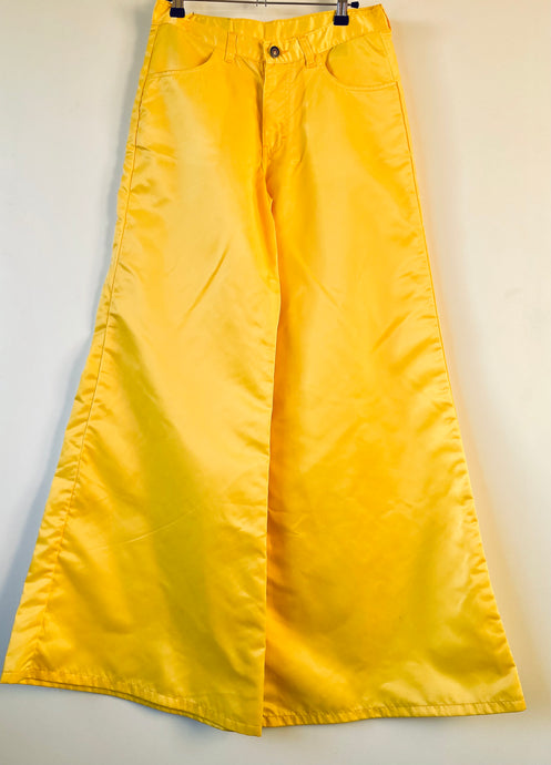 Yellow flared trousers 