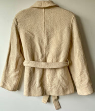 Load image into Gallery viewer, Cream wool vintage ladies Jaeger belted jacket Medium M