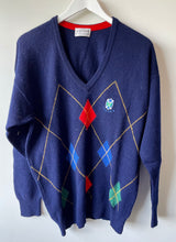 Load image into Gallery viewer, Jaeger Argyle lambswool jumper M/L