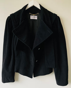 Super soft 1980s vintage Windsmoor short black jacket S/M
