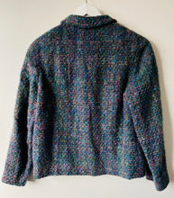 Load image into Gallery viewer, Multicoloured vintage 1960s lined short wool box jacket from Ricemans of Canterbury M