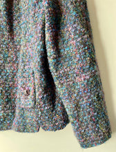 Load image into Gallery viewer, Multicoloured vintage 1960s lined short wool box jacket from Ricemans of Canterbury M