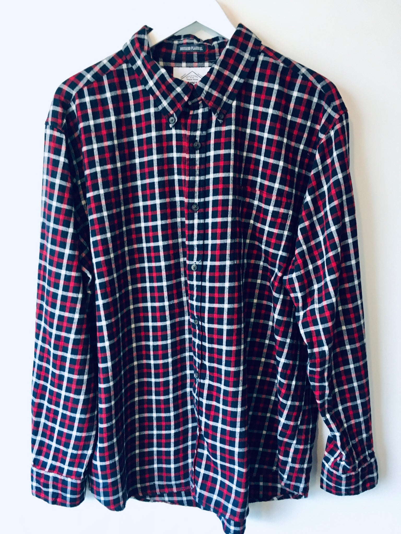 Check flannel plaid shirt by St. John's Bay XL – Beatnik Emporium