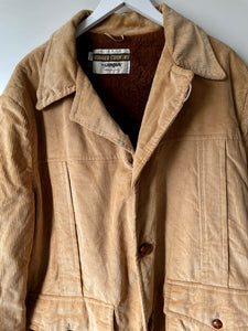 Chunky and warm American 1970s corduroy work chore jacket by Campus Rugged Country XL
