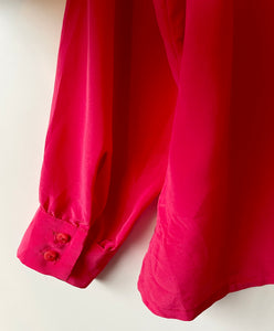 Pendleton 1980s vintage pink silky blouse L
