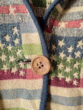Load image into Gallery viewer, Stars and Stripes patterned vintage 1980s blazer jacket by New Identity Large L