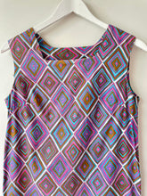 Load image into Gallery viewer, Groovy simple slip on vintage handmade sleeveless shift dress M