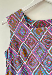 Groovy simple slip on vintage handmade sleeveless shift dress M