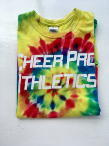 Fab bright tye dye Cheer Pro Athletics tee shirt S/M
