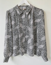 Load image into Gallery viewer, 1989s black and white blouse M/L