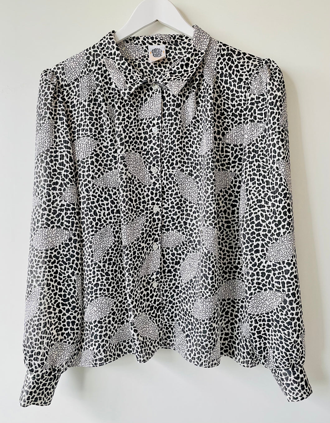 1989s black and white blouse M/L