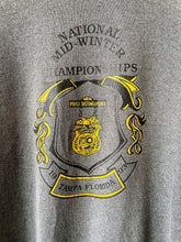 Load image into Gallery viewer, Dark grey vintage 1990s sweatshirt with Florida police logo L